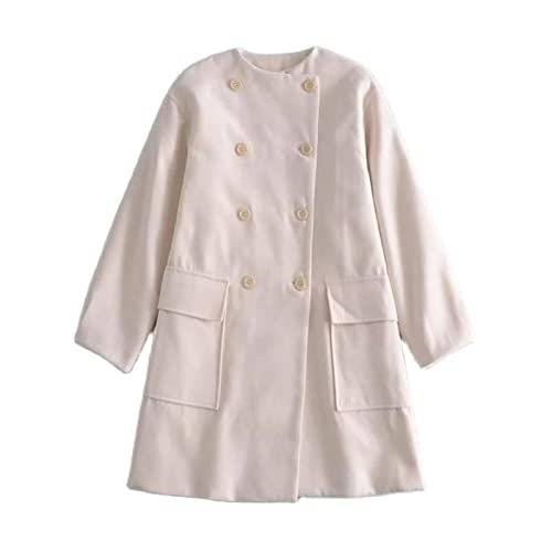 Manteau double boutonnage chic au fini vintage et coupe structurée