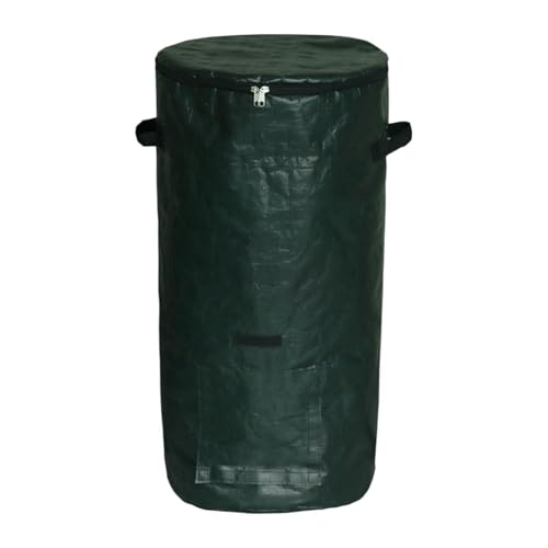 Fenteer Compostiera Sacco Compost Giardino Cucina Organico Rifiuti Contenitore PP Impermeabile con Manici Cerniera Adatto a Orto Interno Esterno Raccolta Fogl, 45x80cm