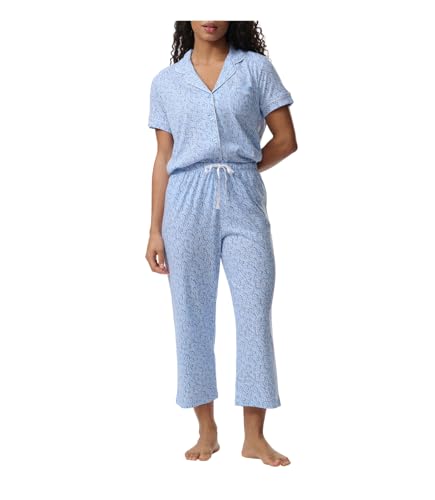 Image of Karen Neuburger Women's Short Sleeve Girlfriend Capri Pajama Set