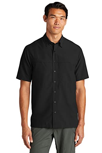 Port Authority Short Sleeve Uv Daybreak Shirt W961 - Deep Black - L #TOP14