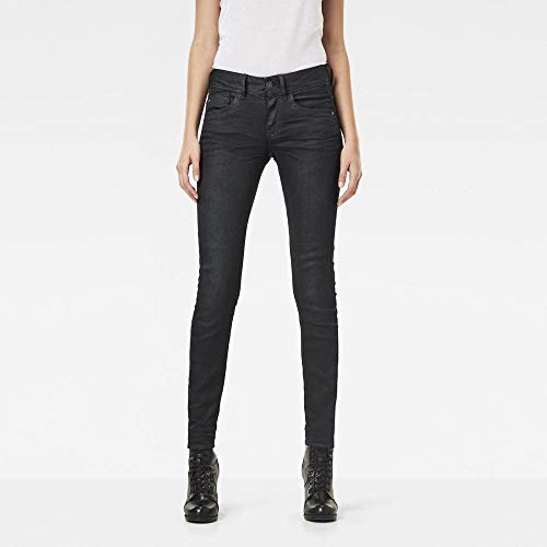 G-STAR RAW Damen Lynn Mid Skinny Jeans, Mehrfarben (dk Aged Glitter D06746-9518-8964), 26W / 32L