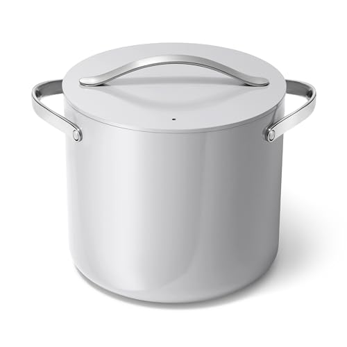 Caraway Stock Pot - 12 Qt Ceramic Coated Pot With Lid - Fee From ...