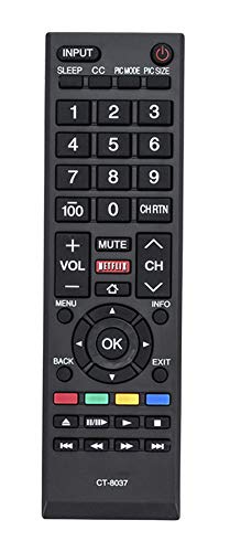 CT-8037 ct8037 Replaced Remote fit for TOSHIBA 40L3400 40L3400U 50L3400 50L3400U 58L5400 58L5400U 58L5400UC 65L5400 65L5400U 65L5400UC Smart HDTV TV