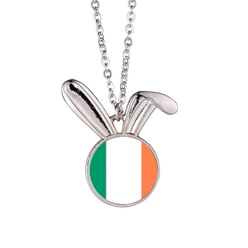 Collier drapeau Irlande anti-allergie : pendentif robuste qui ne ternit pas