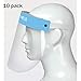 Produktbild ZXLLAFT Einweg-Gesichtsschutz (10er-Pack), transparenter zahnärztlicher Vollgesichtsschutz Visierschutzfolie Kopfmontierter Splash-Vollschutz für Pollen, Rauch, Staub