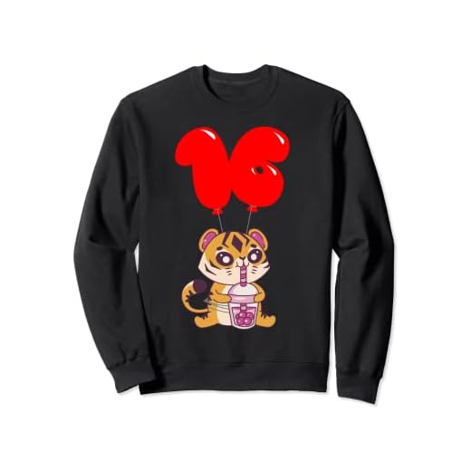 Tigre de té de burbujas - 16 Cumpleaños - Fiesta De Globos Sudadera