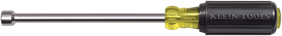 Klein Tools 646-7/16M Magnetic Nut Driver, Made in USA, 7/16-Inch Tip Hollow-Shank, 6-Inch Shank