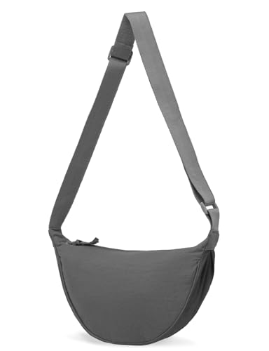 DXIOKO Sac Bandoulière Femme, Nylon Croissant de Lune Sac a Main Bandoulieres, Hobo Casual Crossbody Bag, Sac à Bandoulière Portable avec Bandoulière...