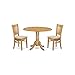 DLVA3-OAK-C 3 Pc Kitchen nook Dining set-Kitchen Table and 2 slat back Chairs