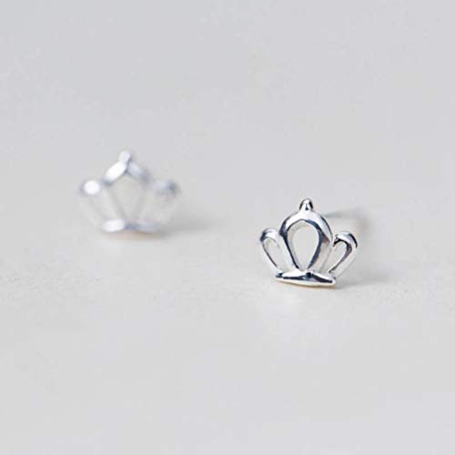 Boucles d'oreilles en Argent S925 couronneLNNSHX au fini précieux et design artistique