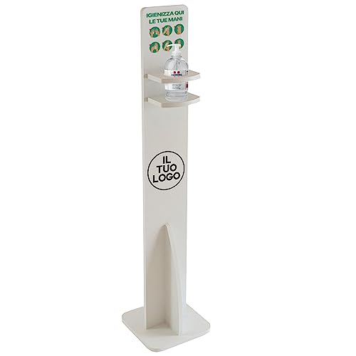 Dispenser/Distributore/Colonnina per igienizzante/gel disinfettante da terra - Dimensioni: 22xh150 cm
