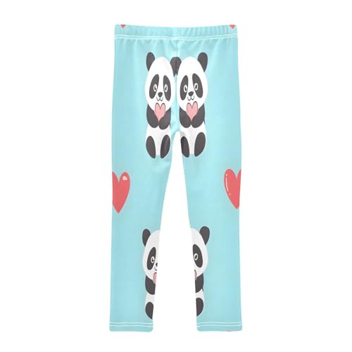 Bolaz Toddler Girls Leggings Printed Yoga Pants Leggings Cute Panda with Heart for Kids2