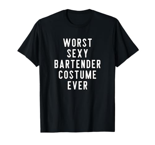 Couples Halloween Shirts Worst Sexy Bartender...