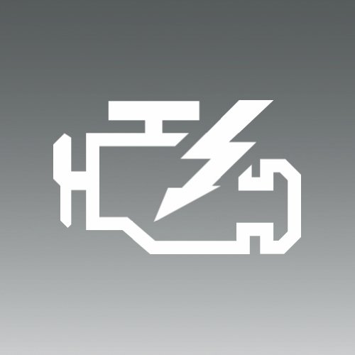 White Check Engine Light sticker image