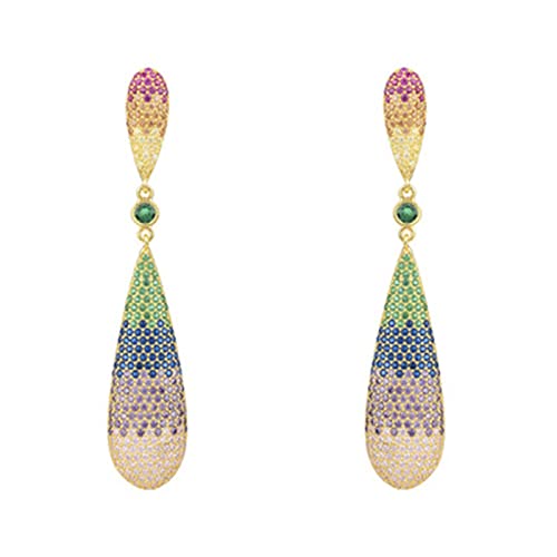 Boucles d'oreilles longues colorées pour briller au bal d'anniversaire