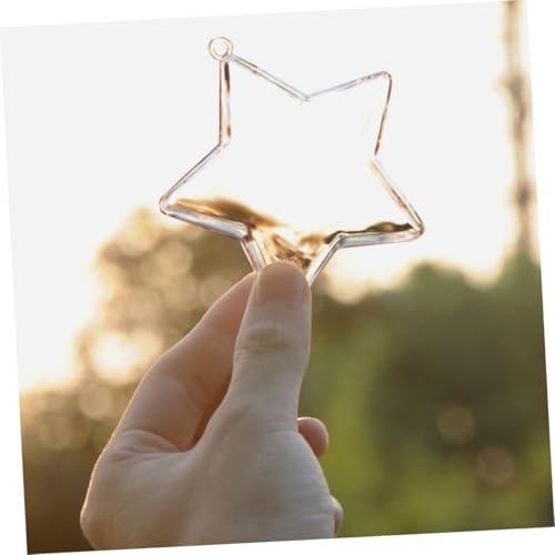 Bolas de Navidad transparentes de plástico resistente con diseño de estrella de 8 cm 5