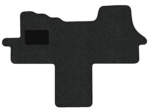 Tapis de Voiture Compatible avec Peugeot Boxer Type Alle Sitzvarianten (Construction 2006 - Actuelle), Hit Anthracite | 1 PCE | Contour Noir