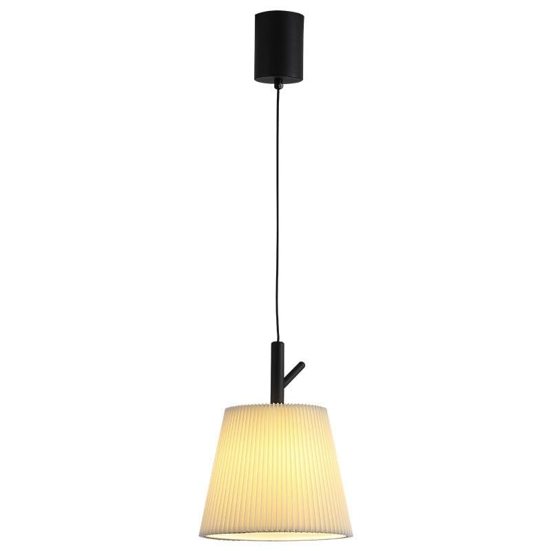 Lampe suspendue moderne E27 avec abat-jour en tissu et hauteur réglable pour salle à manger