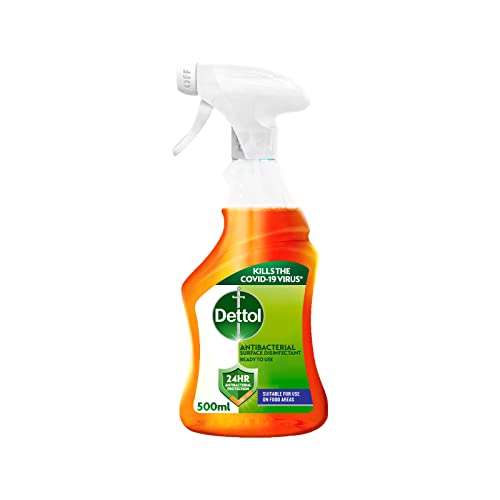 Dettol Antibacterial Multi-Surface Cleaner Trigger Spray Suitable For Use On Food Areas 24hr Antibacterial Protection Kills 99.9% of Bacteria & Viruses 500Ml