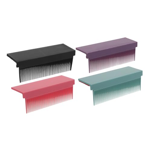 4 Piezas Peine Planchita para Cabello Negro miniatura 1