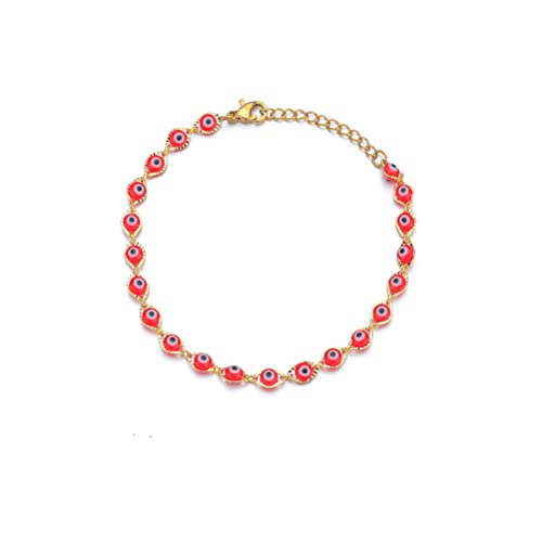 Blue Red Turkish Evil Eye Beaded Protection Necklace and Bracelet Set Ojo Minimalist Choker Collar Pendant Necklaces