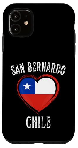 Chile Flag Heart San Bernardo City Carcasa para iPhone 11