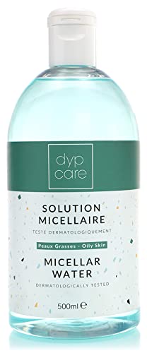 Dypcare Démaquillant - Eau Micellaire - Nettoyant visage Yeux Lèvre - Efficace Peau Grasse- 500ml Cover