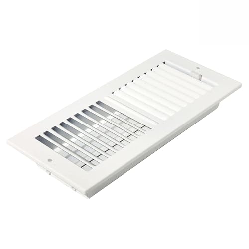 Sierra Grates 4" x 10" White Sidewall & Ceiling Register 2 Way – Steel Air Vent Cover, HVAC Supply Grille for Wall or Ceiling, Fits 4x10 Duct Opening, Heavy Duty Register Louvered by Sierra Grates - Image 4