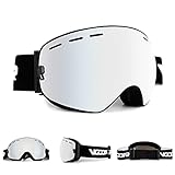 snowboard goggles sale cheap Gafas de esquí sobre gafas: la capacidad de usar gafas es un punto culminante de las gafas de esquí de Vgooar. Se pueden usar vasos con una longitud máxima de 14 cm y se puede usar una altura máxima de 5 cm.