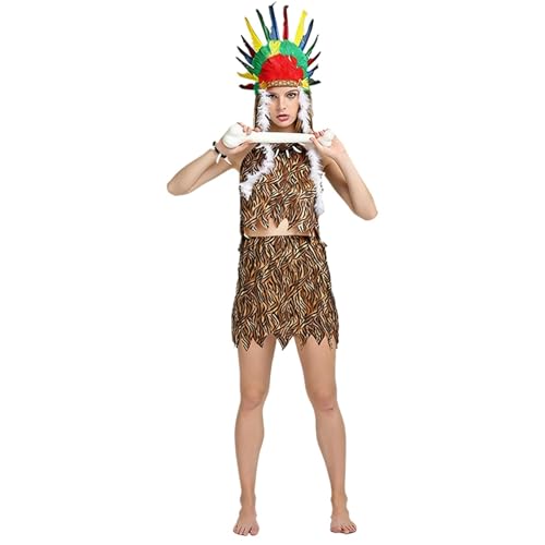 Cosplay imprimé animal primitif pour soirée thème jungle
