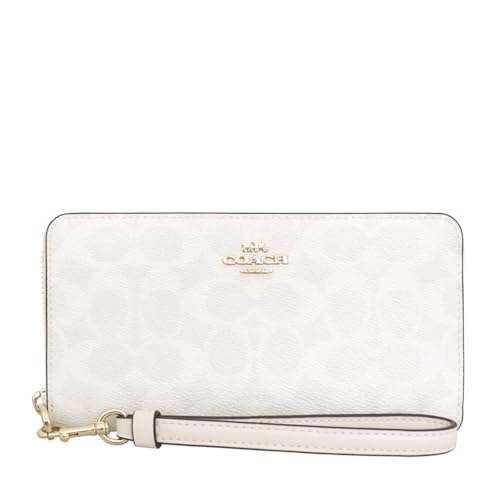 [コーチ] 財布(長財布) FCW778 CW778 ホワイト×チョーク シグネチャー コーテッド キャンバス レザー ロング ジップ アラウンド ウォレット （ストラップ付き） レディース [アウトレット品] [ブランド] [並行輸入品]