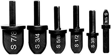 Swaging Tool Drill Bit Set, HVAC Tools, 6pcs Professional Manual Copper Pipe Swage Tool Drill Bit Triangular Handle, Repairing Set Include 7/8'', 3/4'', 5/8'', 1/2'', 3/8'', 1/4'' Bits
