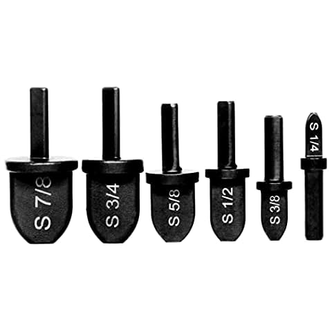 Rowzzi Swaging Tool Drill Bit Set, HVAC Tools, 6pcs Professional Manual Copper Pipe Swage Tool Drill Bit Triangular Handle, Repairing Set Include 7/8'', 3/4'', 5/8'', 1/2'', 3/8'', 1/4'' Bits Cover