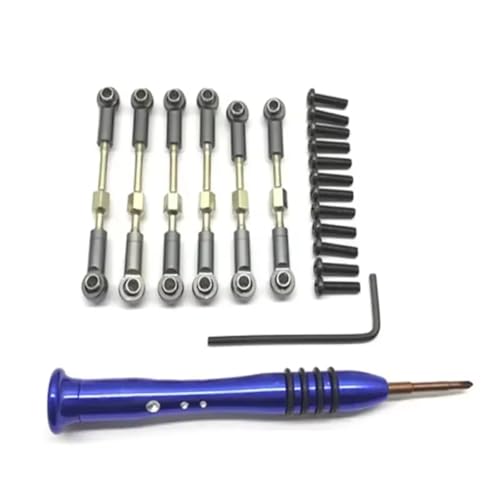 for WLtoys A959-B A979-B A959 A969 A979 K929 RC Car Parts Upgrade Metal Adjustable Rods Screwdriver Light Grey Yellow Red Blue Black RC Upgrade Accessories(Light Grey)