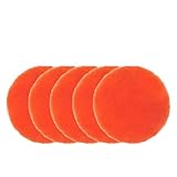 GUIFANG 5pcs Cleaning Cloth Scrub Pad Industrial Scouring Pads Nylon Polishing 4Inch Auto Car Buffing Set Sponge Shower Bathtubs(Orange 3000)