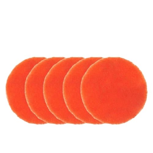 GUIFANG 5pcs Cleaning Cloth Scrub Pad Industrial Scouring Pads Nylon Polishing 4Inch Auto Car Buffing Set Sponge Shower Bathtubs(Orange 3000)