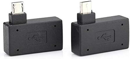 2 Pack Mini USB 2.0 Adapter, USB 2.0 Female to Male Micro OTG Converter 90 Degree changer adapter converter USB Female to Male Micro OTG