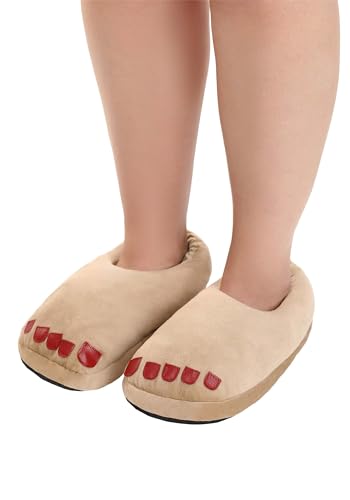 Fun Costumes Women's Caveman Funny Feet Slippers3