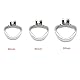SeLgurFos Edelstahl Peniskäfig mit Anti-Verlust-Ring Gebogenen Sprengring Keuschheitskäfig Herren Keuschheitsgürtel Metall Cock Cage SM Bondage Keuschheit Sex Spielzeug für Männer (50mm)