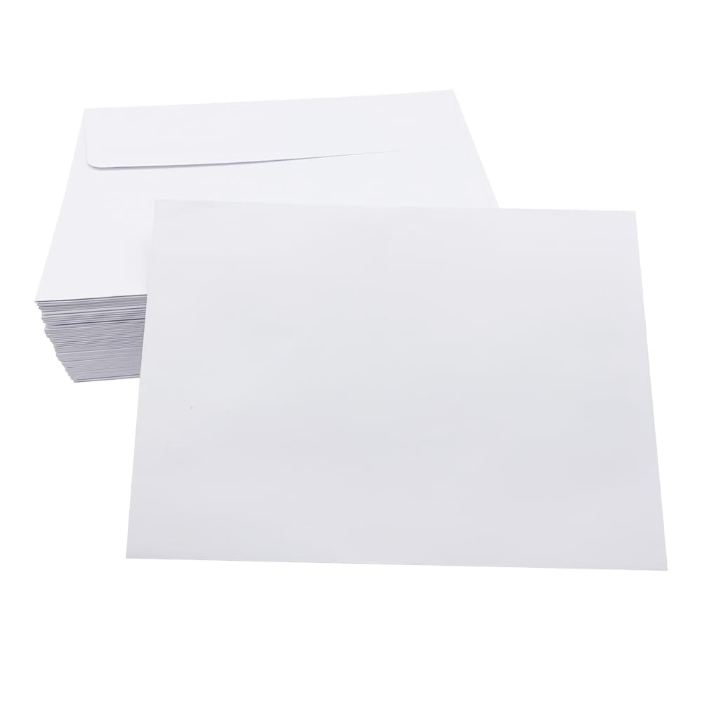 UMCHU 60 Piezas Sobre de cola húmeda estilo occidental,Sobre clásico,para Sobres de Boda Felicitaciones Invitaciones(Blanco)