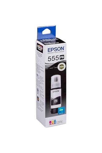 Garrafa De Tinta Original Epson Ecotank T555 Preta Fotográfica - T555120