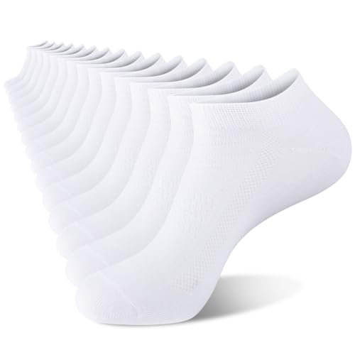 EverKnits 15 Pairs Lightweight Low Cut Socks Men/Women - Breathable Bulk Thin No Show Sock Ankle Socks Men Value Pack