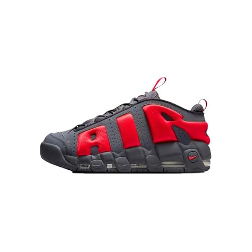 Nike Air More Uptempo, Herren-Schnürschuhe, DKGREYLTCRIMSON-MTLCSILVER, 43 EU