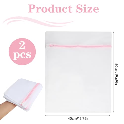 2er Set Wäschenetz für Waschmaschine, Premium Wäschebeutel 40 x 50 cm, Waschnetz mit Verstecktem Reißverschluss, Schutz vor Verformung und Falten, Wäschenetz für Waschmaschine,Wäschesack