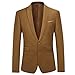 YFFUSHI Men's 3 Piece Suit Set One Button Solid Blazer Jacket Vest Pants for Business, Wedding and Prom Khaki