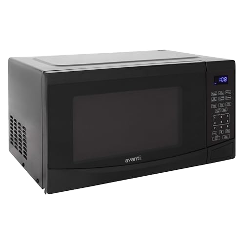 Avanti Microwave Oven 900-Watts Compact with 10 Power Levels and 6 Pre-Set Cooking Settings, Speed Defrost, Electronic Control Panel and Glass Turntable, 0.9 Cu.Ft., Black by Avanti - Used condition - US$71.77