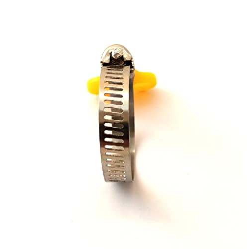 Image of BATH GURU Stainless Steel Hand Adjustable Worm Gear Key Type Hose Clamps 1.25 Inch Gas Water Tap Garden Pipe Clamp Clips for Plumbing Mechanical & Multi Uses (Pack Of 9, 1.25 Inch)