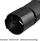Cable Tidy Sleeves, Cable Management Wire, Flexible Spiral Cable Cover Protector Organiser for PC TV Computer Printer Cables etc for Home and Office, ∅13mm 5.6ft 67'' (1.7m Cable Tidy Kit, Black) - Image 3
