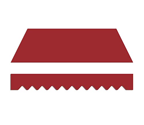 home Trends Markisenstoff 4m Markise mit Volant 4 x 3 m Markisenbespannung ersatzstoff 387 x 300cm Balkon Markise wasserabweisend & Sonnenschutz Ersatz Markisentuch P1026-Rot Wein