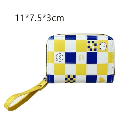 Fashionable Cute Rabbit Shape Student Accordion Card Holder Short Ladies Wallet(Yellow)2